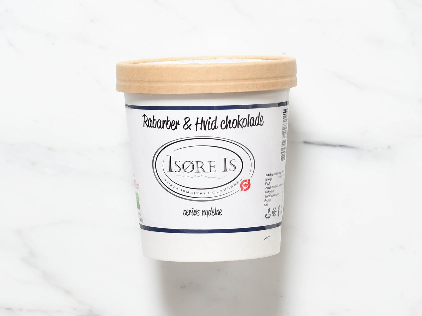 Isøre Rabarber m. hvid chokolade