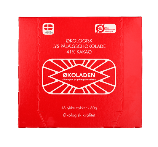 Pålægschokolade lys 40% 80g