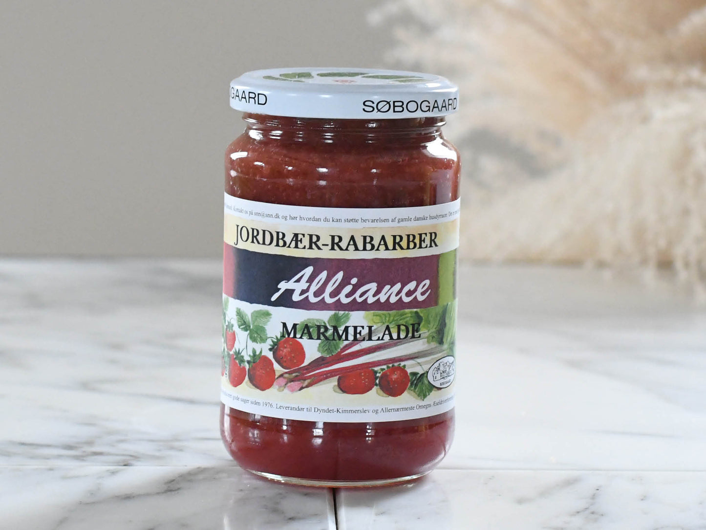 Jordbær-rabarbermarmelade 390g