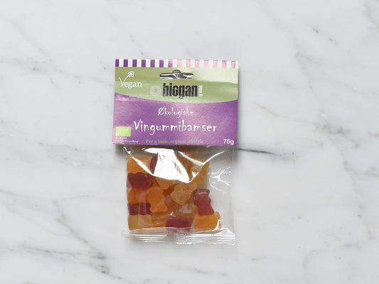VINGUMMIBAMSER 75g gelatinefri ØKO vegan