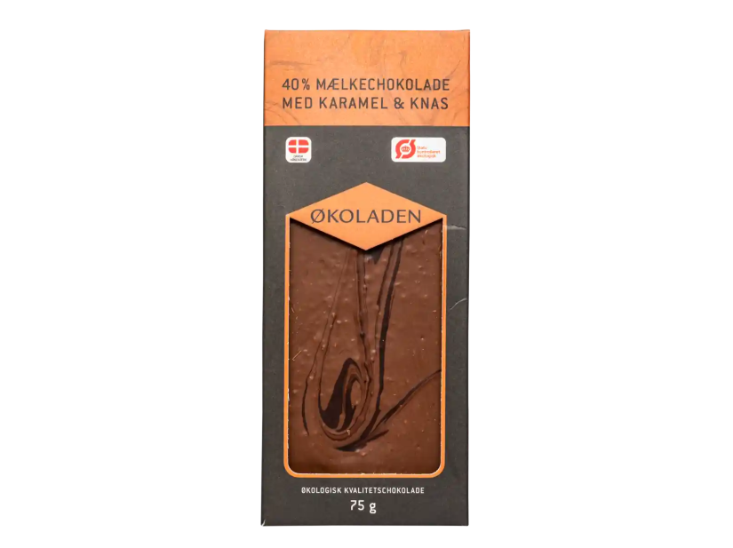 Lys chokoplade m. karamel/knas
