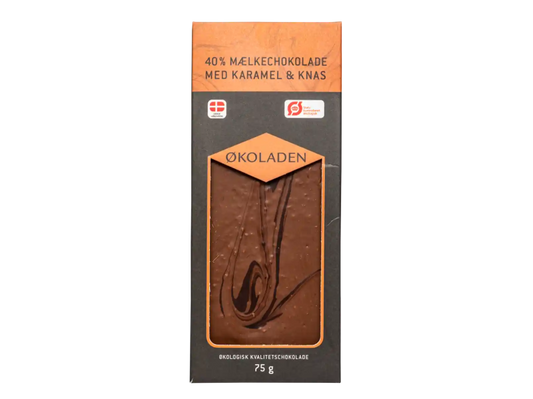 Lys chokoplade m. karamel/knas
